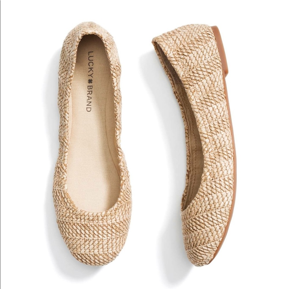(SOLD))Lucky brand straw flats